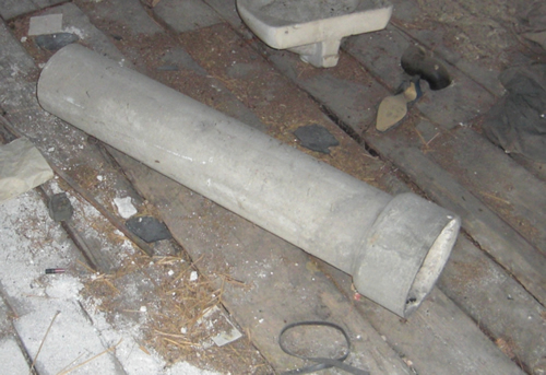 Conduit en fibrociment amianté