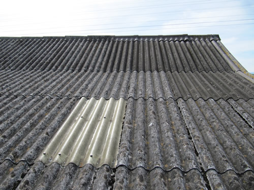 Toiture en fibrociment